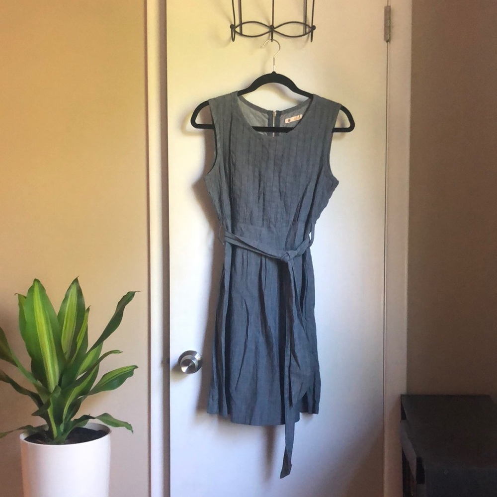 Sleeveless Tie Waist Dress